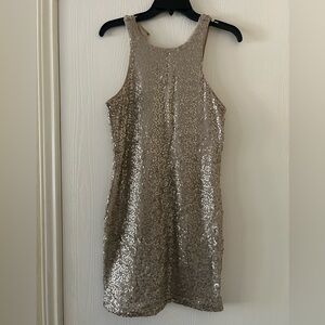 Hollister Sequin Dress in Gold